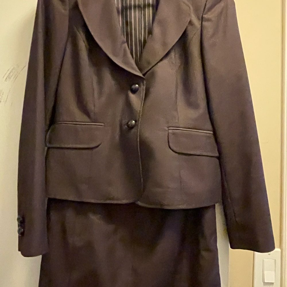Nine West Dark Brown Women's Blazer and Skirt Set